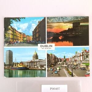 Dublin Ireland John Hinde Original 1960s Postcard Souvenir Irish Photograph